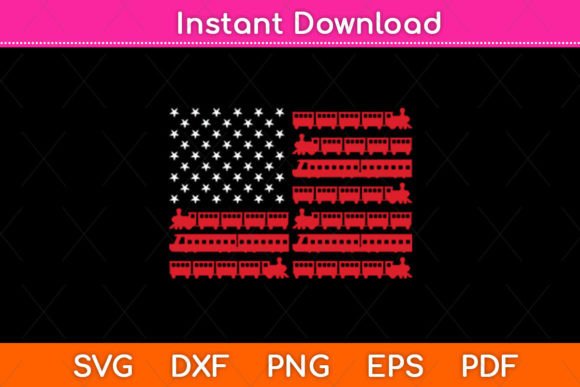 American Flag Railroad Train Svg Design Review