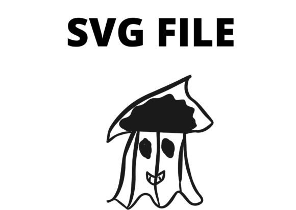Black Halloween Ghost SVG: A Spooky Craft Design