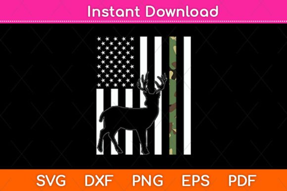 Deer Hunting American Flag SVG Design Review