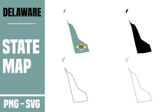 Delaware State Outline Map SVG: A Stitch Test