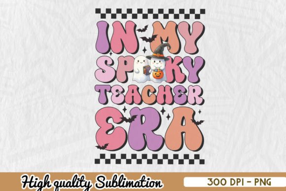 In My Spooky Teacher Era PNG: A Charming Embroidery Design