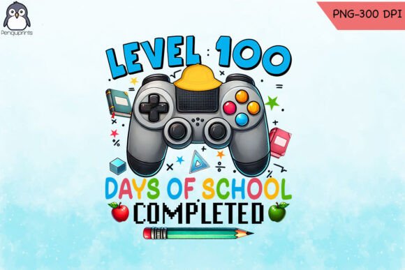 Level 100 Days of School PNG Review