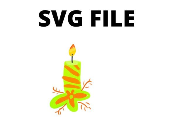 Orange Green Candle Svg Craft File Pod Review