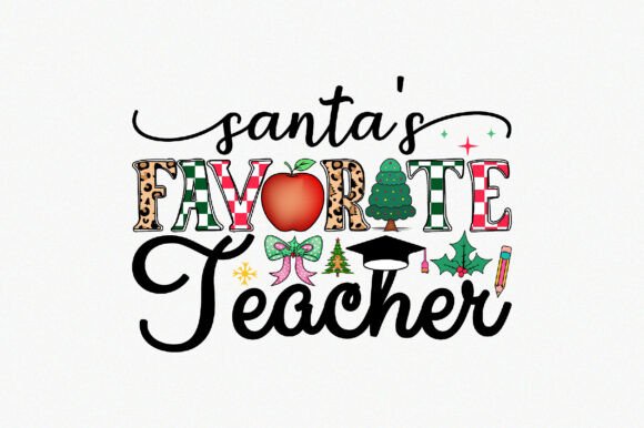 Santa's Favorite Teacher Christmas PNG Review