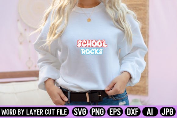 School Rocks Retro Design: A Versatile Embroidery Gem