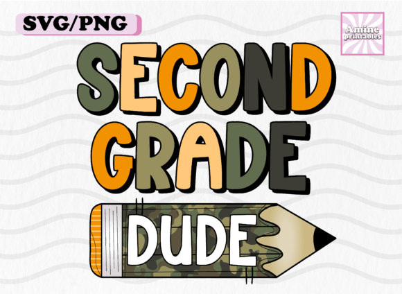 Second Grade School Dude Pencil Teacher Design Review