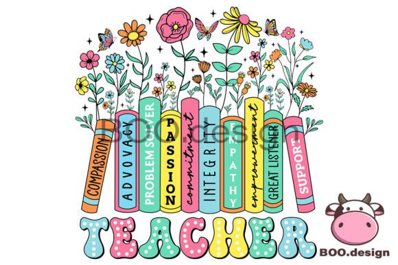 Teacher Bookshelf Wildflowers PNG: An Embroidery Review
