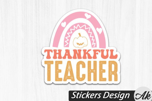 Thankful Teacher Stickers Design Review
